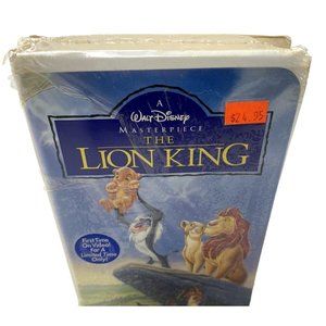 The Lion King VHS SEALED, Case as is Vintage Walt Disney Masterpiece Memorabilia